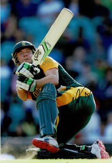  AB de Villiers Signed 12X8 Photo South African Cricket Legend AFTAL COA (2647)