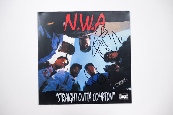 Dr. Dre & Ice Cube Signed Vinyl N.W.A Straight Outta Compton TPA JSA YY36094 LOA