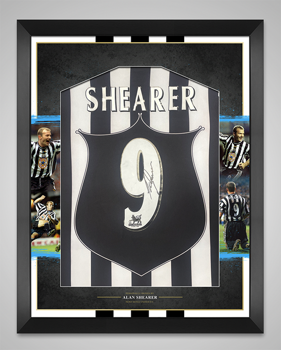 Alan Shearer Signed & Framed Newcastle United F.C. Shirt AFTAL COA