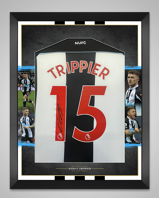 Kieran Trippier Signed & Framed Newcastle United F.C. Jersey AFTAL COA