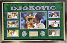  Novak Djokovic Signed & Framed Photo Mount Display Wimbledon AFTAL COA