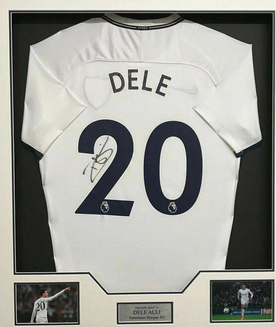 Dele Alli Signed & Framed Shirt SPURS Genuine Tottenham Hotspur AFTAL COA (B)