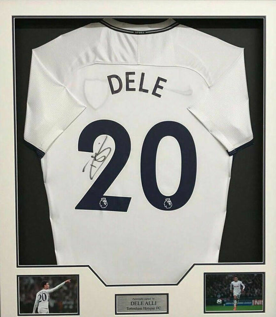 Dele Alli Signed & Framed Shirt SPURS Genuine Tottenham Hotspur AFTAL COA (B)