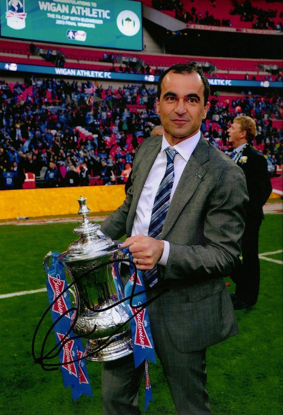 Roberto Martinez Genuine Hand Signed Autograph 12X8 Photo Fa Cup Wigan (1866)