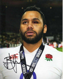  Billy Vunipola Signed 10X8 Photo Saracens & ENGLAND RUGBY PROOF AFTAL COA (2331)