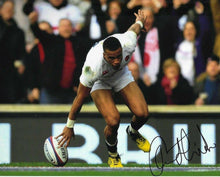  Anthony Watson Signed 10X8 England Rugby Grand Slam Winner AFTAL COA (2337)