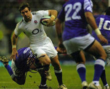  Ben Foden Signed 10X8 England & Northampton Rugby AFTAL COA (2373)