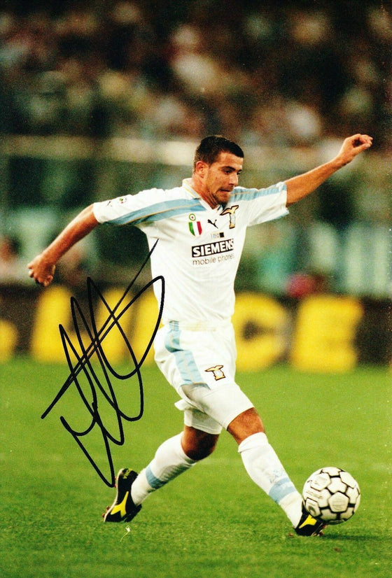 Dejan Stankovic SIGNED 12X8 PHOTO Lazio & Serbia COA (9033)