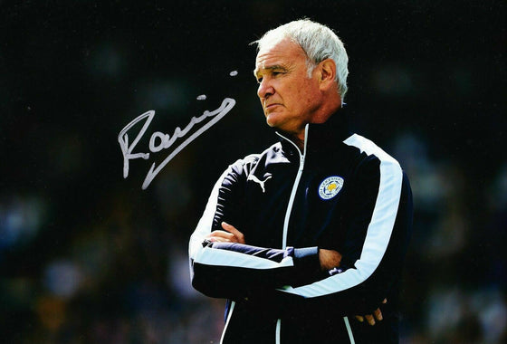 Claudio Ranieri Signed 12X8 Photo Leicester City F.C. Genuine COA AFTAL (9103)