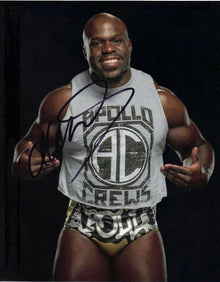  Apollo Crews Signed 10X8 Photo WWE WWF UFC Genuine Signature AFTAL COA (7046)