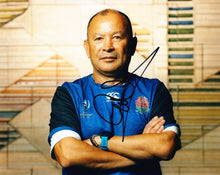  Eddie Jones Signed 10X8 Photo England RUGBY Coach AFTAL COA (A)