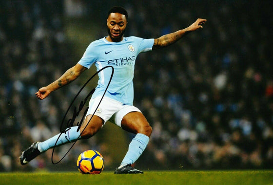 Raheem Sterling Signed 12X8 Photo Manchester City AFTAL COA (1417)