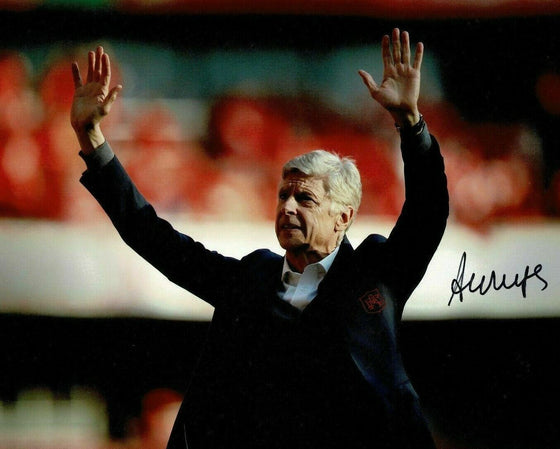 Arsene Wenger Signed 10X8 Arsenal F.C. PHOTO Autograph AFTAL COA (F)