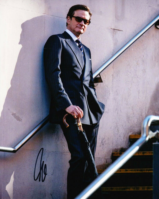 Colin Firth Signed 10X8 PHOTO Kingsman: The Secret Service AFTAL COA (7228)