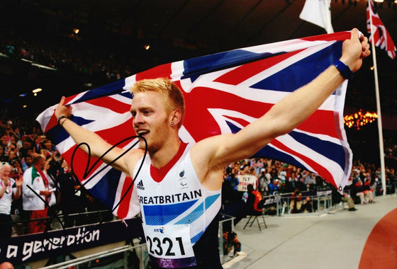 JONNIE PEACOCK SIGNED 12X8 PHOTO PARALYMPIC LEGEND LONDON 2012 AFTAL COA (B)