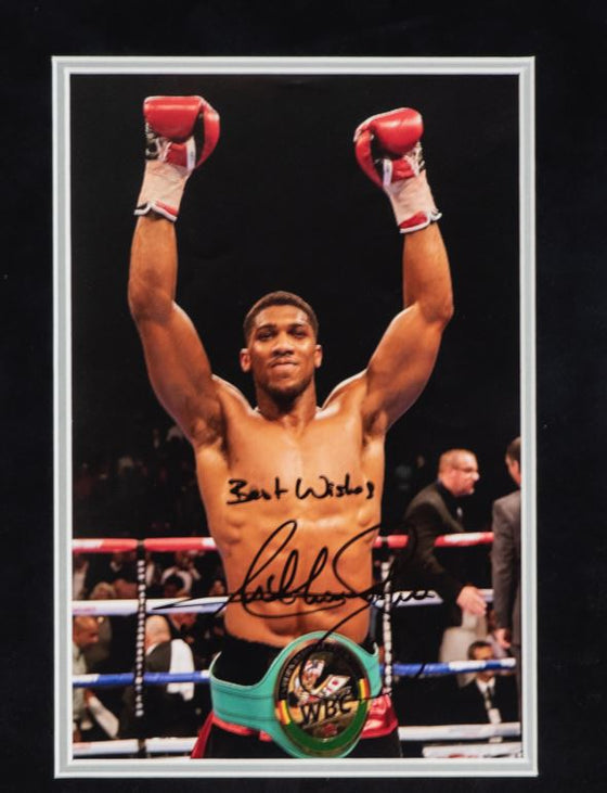 Anthony Joshua Signed & Framed 12X8 Photo AFTAL COA (B)