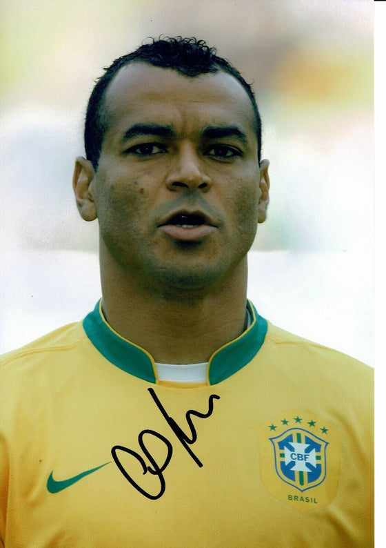 Cafu SIGNED 12X8 PHOTO BRAZIL WORLD CUP WINNER AFTAL COA (9147)