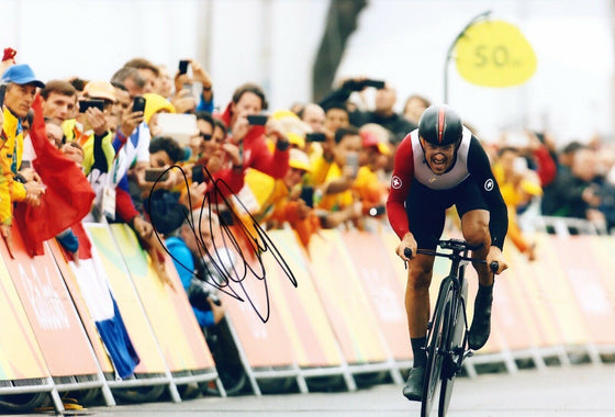 Fabian Cancellara Signed 12X8 Photo Cycling Legend AFTAL COA Certificate (D)