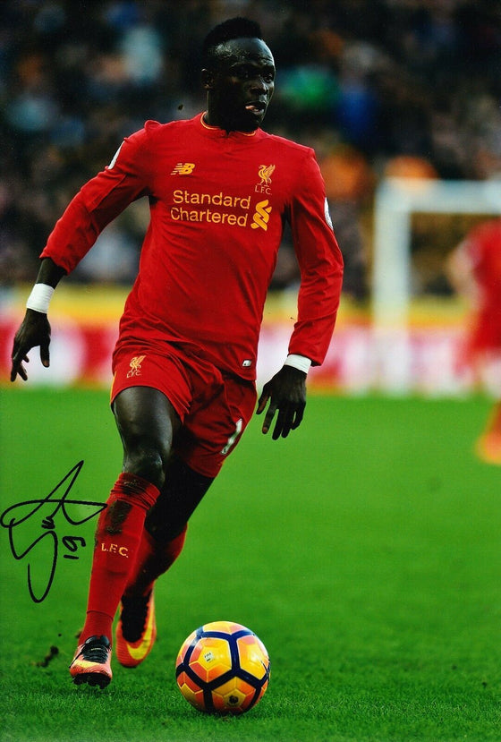 Sadio Mane Signed 12X8 Photo Liverpool F.C. Genuine AFTAL COA (9138)