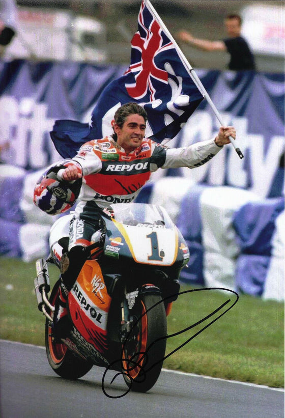 Mick Doohan Signed 12X8 Photo HONDA AFTAL COA (3562)