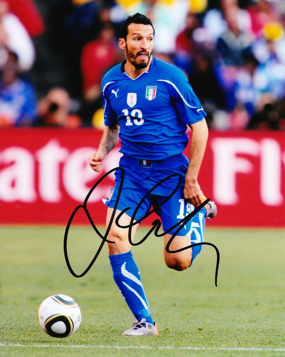 Gianluca Zambrotta Signed 10X8 Photo Italy GENUINE AFTAL COA (1114)