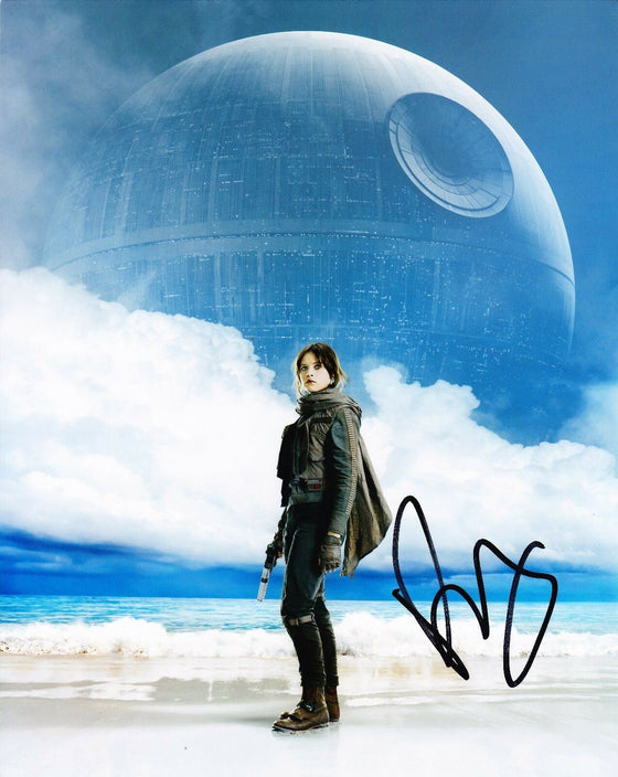 Felicity Jones Signed 10X8 Photo Rogue One: A STAR WARS Story AFTAL COA (7510)