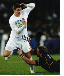  Ben Youngs Signed 10X8 Photo ENGLAND LEICESTER & Lions Rugby AFTAL COA (2346)