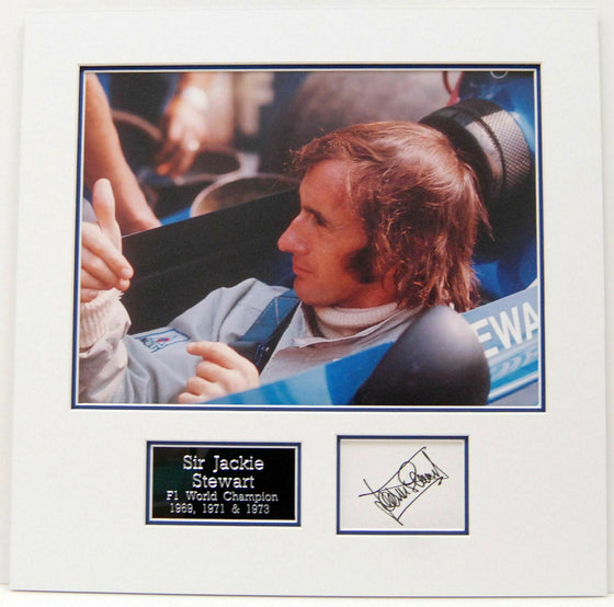 Jackie Stewart Genuine Hand Signed Photo Mount Display AUTOGRAPH (A)