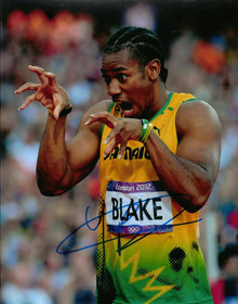  Yohan Blake Genuine Hand Signed 10X8 Photo London 2012