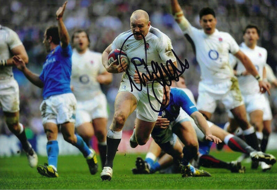 Mike Tindall Signed 12X8 Photo ENGLAND RUGBY Genuine SIgnature AFTAL COA (2235)