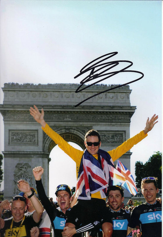 Bradley Wiggins Signed 12X8 Photo 2012 Tour de France AFTAL COA (C)