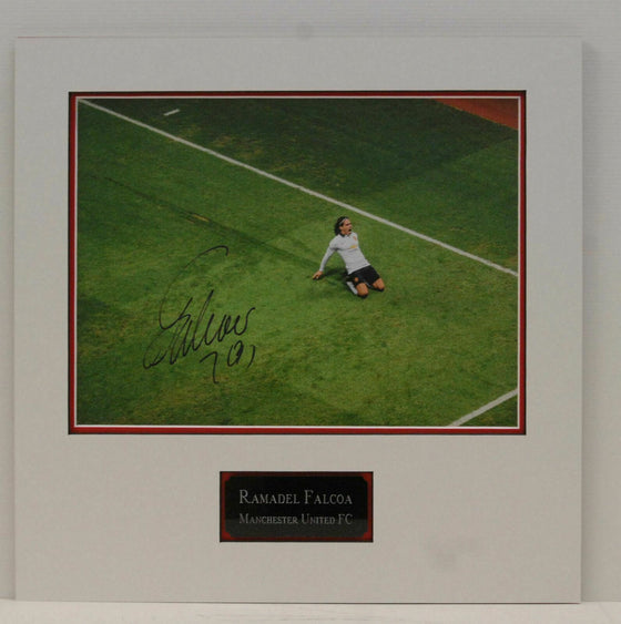 Radamel Falcao Genuine Hand Signed Manchester United MOUNTED PHOTO