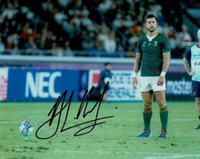  Handre Pollard Signed 10X8 2019 Rugby World Cup South Africa AFTAL COA (J)