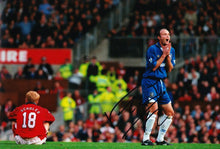  Frank Leboeuf Signed 12X8 PHOTO CHELSEA F.C GENUINE AUOGRAPH AFTAL COA (1679)