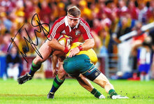  Tom YOUNGS Signed 12X8 England & Lions LEICESTER Rugby AFTAL COA (2154)