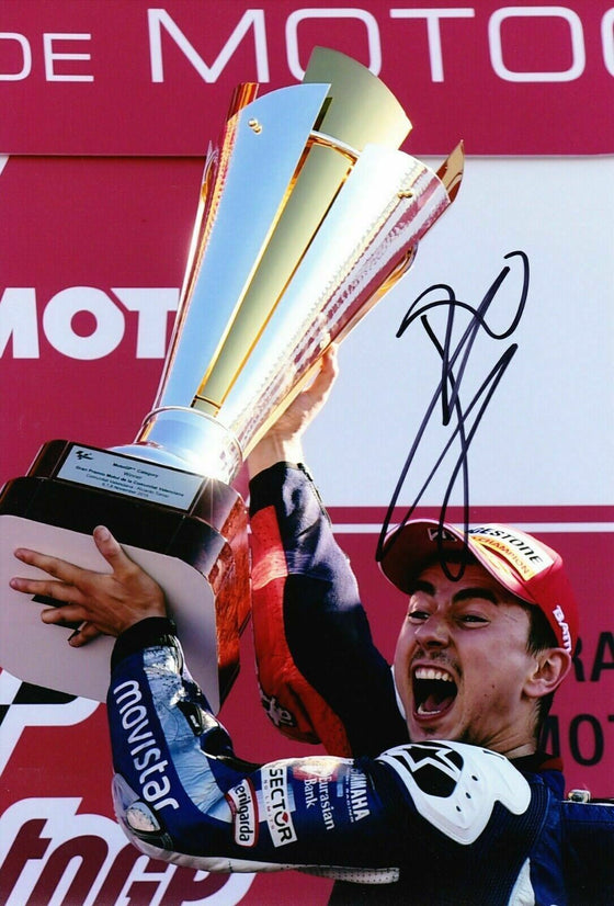 Jorge Lorenzo Signed 12X8 Photo Yamaha Moto GP AFTAL COA (D)