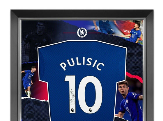 Christian Pulisic Signed & Framed Chelsea SHIRT Genuine Signature AFTAL COA (A)