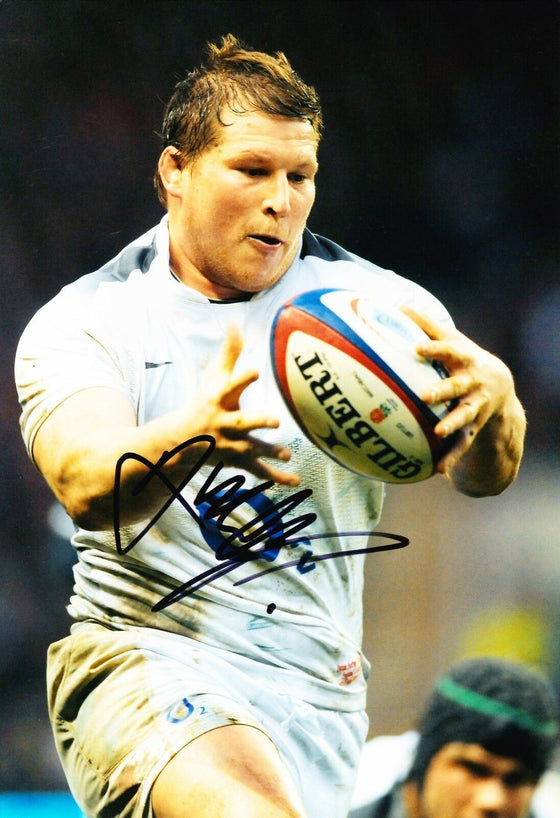 Dylan Hartley Signed 12X8 England Rugby Grand Slam Winner AFTAL COA (2187)