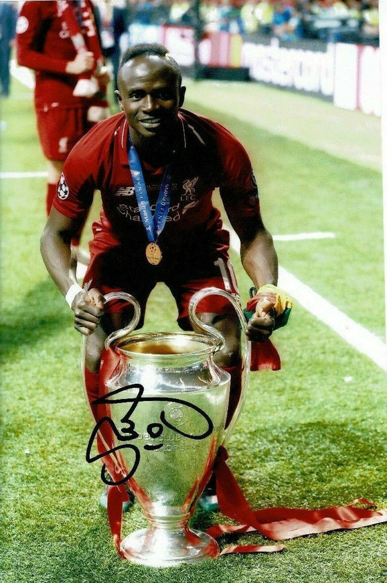 Sadio Mane Signed 12X8 Photo Liverpool F.C. Genuine AFTAL COA (1465)