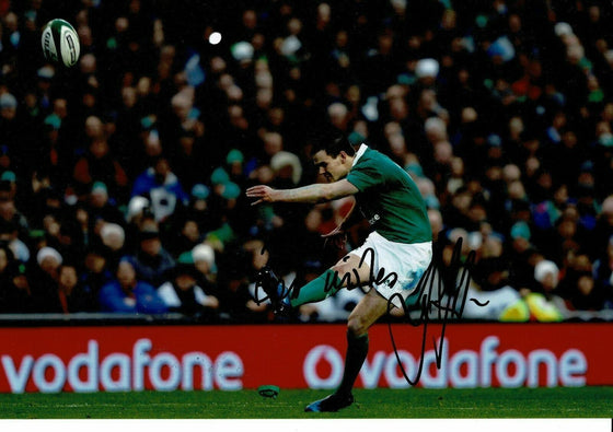 Jonathan Sexton Signed 12X8 Photo Ireland Rugby AFTAL COA (2112)