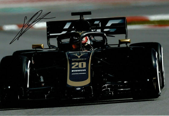 Kevin Magnussen SIGNED 12X8 Photo Haas-Ferrari  AFTAL COA (3621)