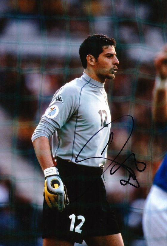 Francesco Toldo Signed 12X8 Photo Inter Milan & ITALY AFTAL COA (1690)