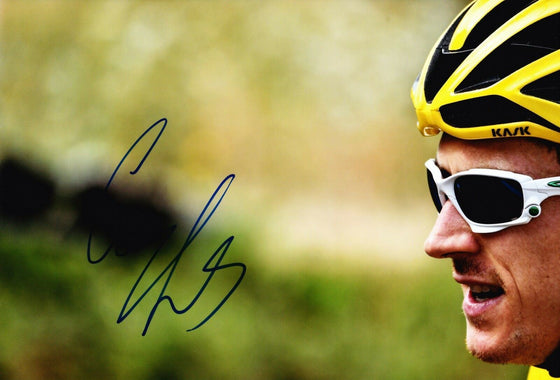 Geraint Thomas Signed 12X8 Photo TOUR DE FRANCE WINNER AFTAL COA (F)