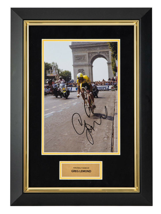 Greg LeMond Signed & Framed 12X8 Photo TOUR DE FRANCE WINNER AFTAL COA (H)