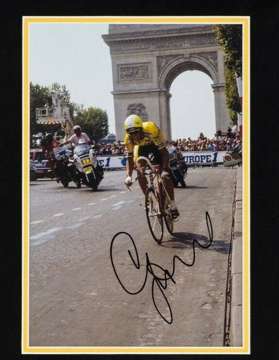 Greg LeMond Signed & Framed 12X8 Photo TOUR DE FRANCE WINNER AFTAL COA (H)