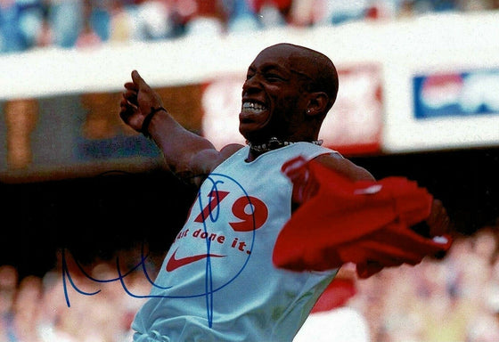 Ian Wright Signed 12X8 Photo Arsenal F.C. Genuine Signature AFTAL COA (1831)