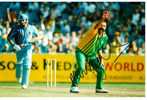 Merv Hughes Signed 12X8 Photo Cricket Australia Ashes Legend AFTAL COA (2639)