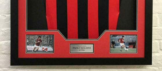 Paolo Maldini Signed & Framed AC Milan Jersey AFTAL COA (A)