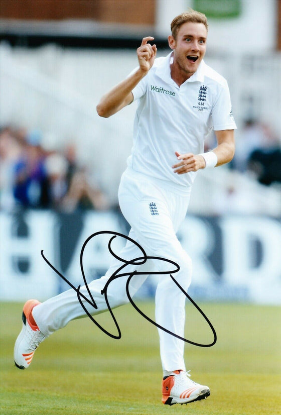 Stuart Broad Signed 12X8 Photo 2015 Ashes AFTAL COA (2598)