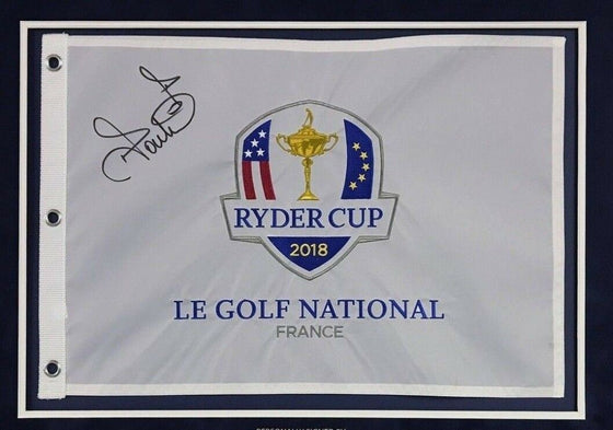 Ian Poulter SIGNED & Framed Ryder Cup PIN FLAG 2018 With PROOF AFTAL COA (FTOMM